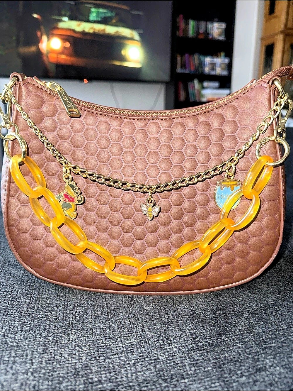 Disney Loungefly Winnie the Pooh Honeycomb Crossbody Bag